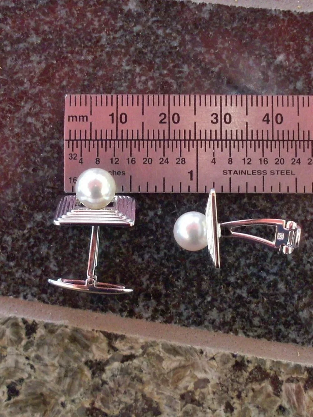 Vintage Mikimoto Pearl Cufflinks - 925 Sterling - Original Gift - Looks New